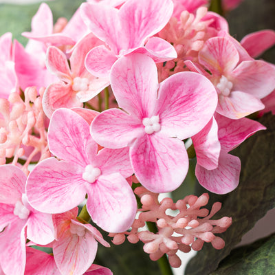 17" Hydrangea Bush: Pink (5 Stem)