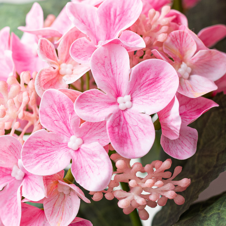 17" Hydrangea Bush: Pink (5 Stem)