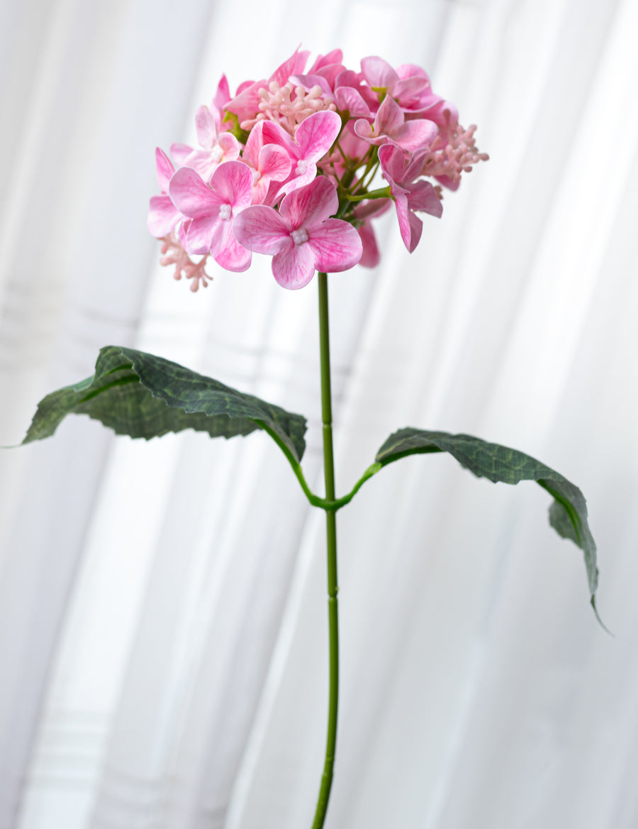 17" Hydrangea Bush: Pink (5 Stem)