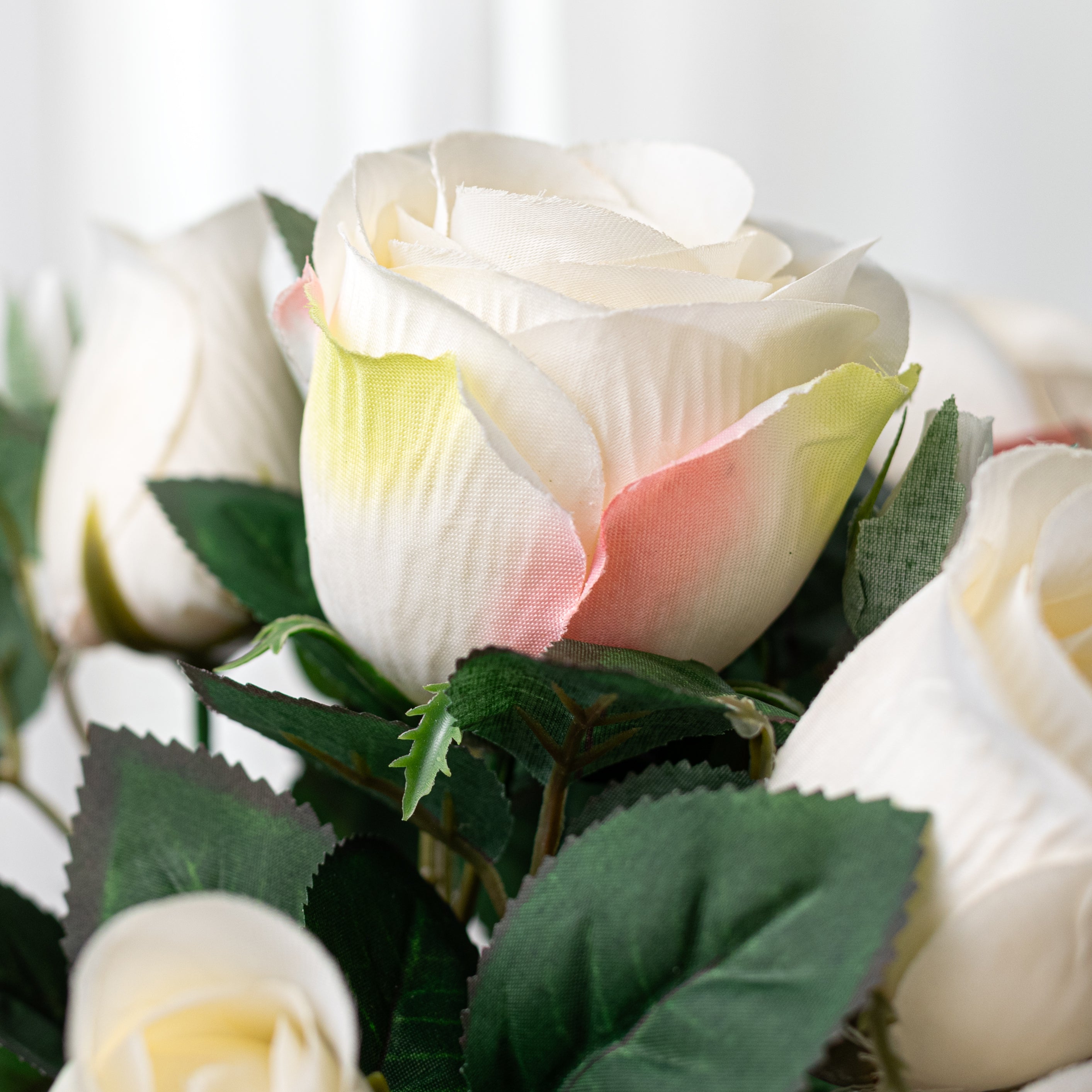 18" Harper Rose Bush: Cream (10 Stem)