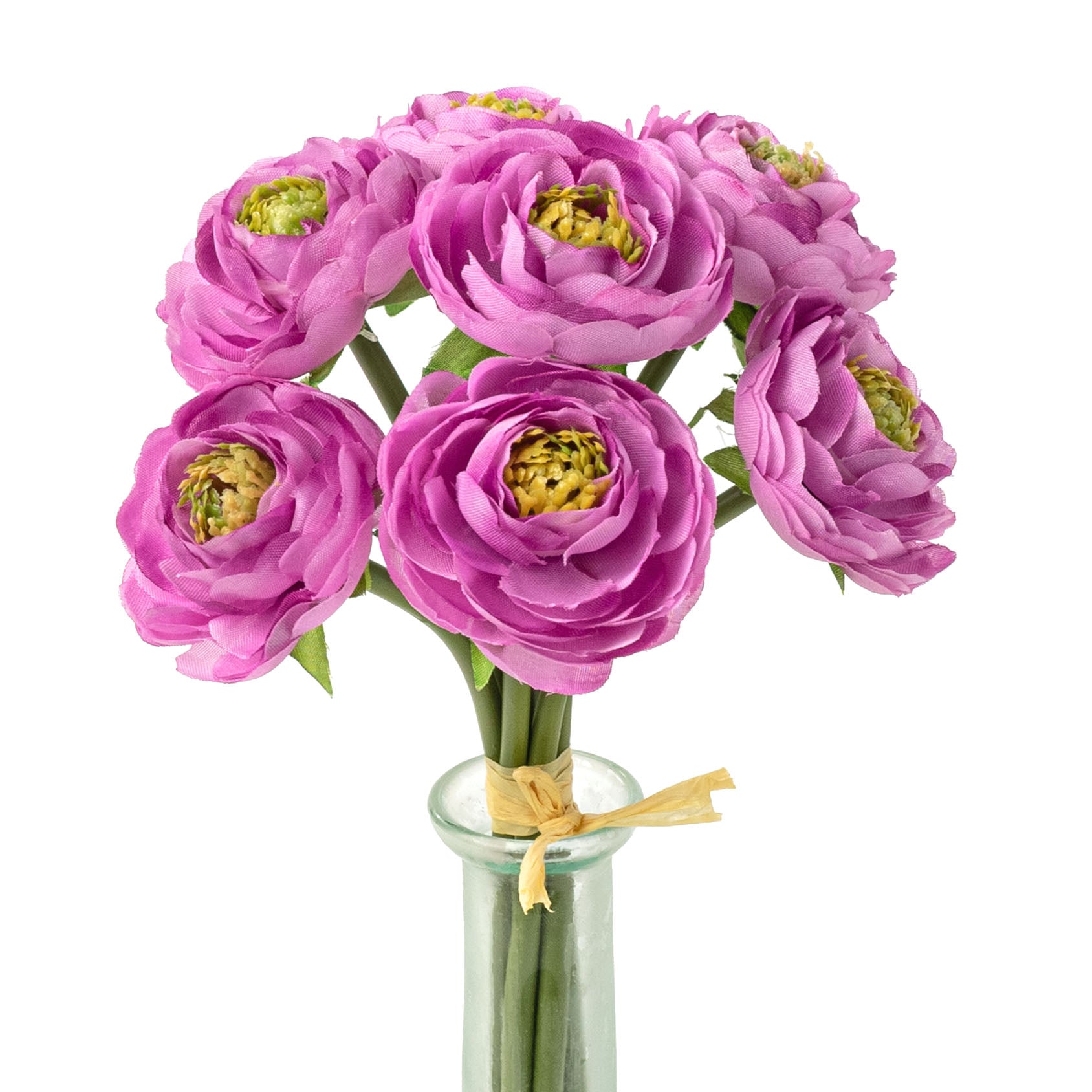 9" Ranunculus Bundle: Fuchsia