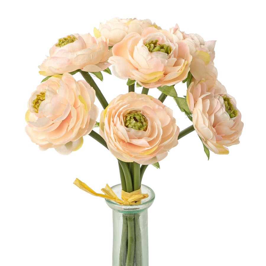 9" Ranunculus Bundle: Blush Pink