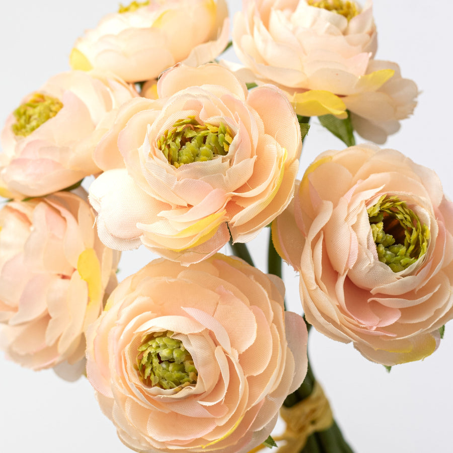 9" Ranunculus Bundle: Blush Pink