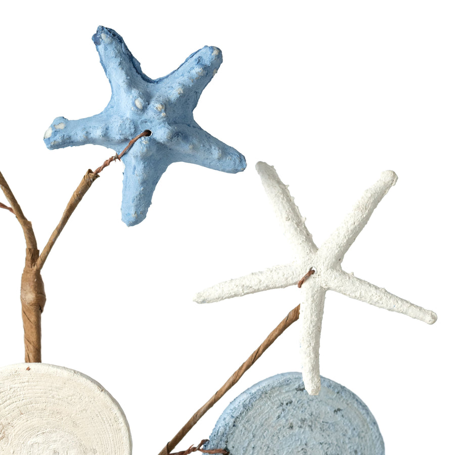 28" Starfish, Sand Dollar & Seashells Coastal Spray