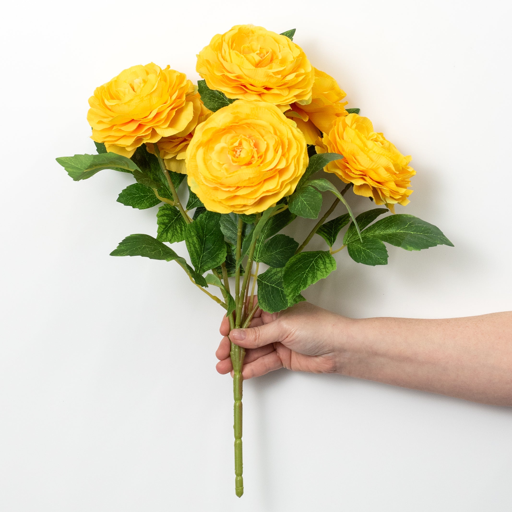 19" Ranunculus Bush: Golden Yellow (6 Stem)