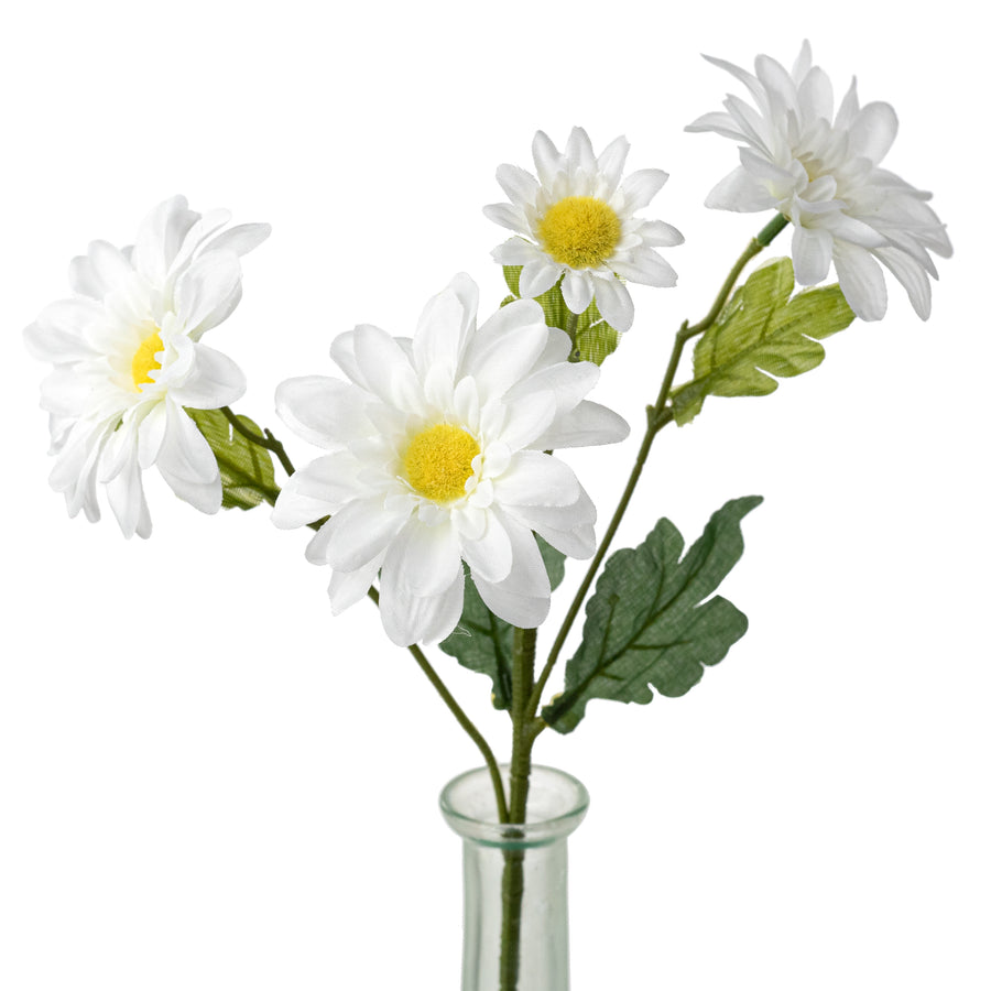 12" Daisy Spray: White