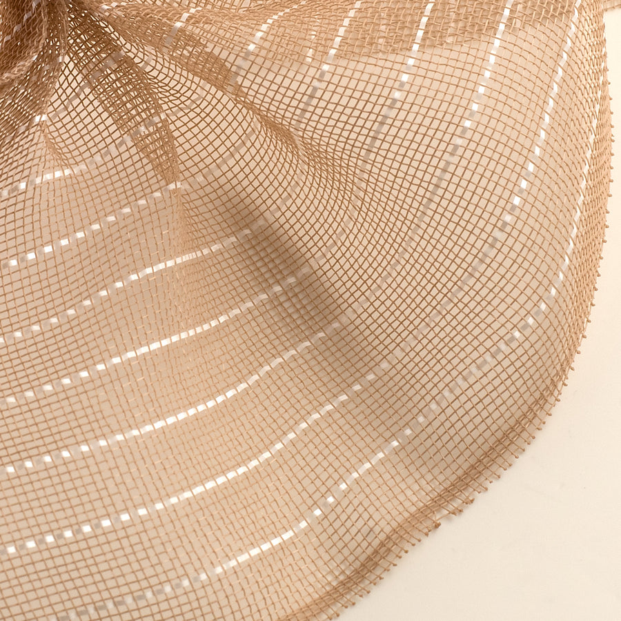 10.5" Square Pre-Cut Fine Weave Deco Mesh Sheets: Natural & White (40)