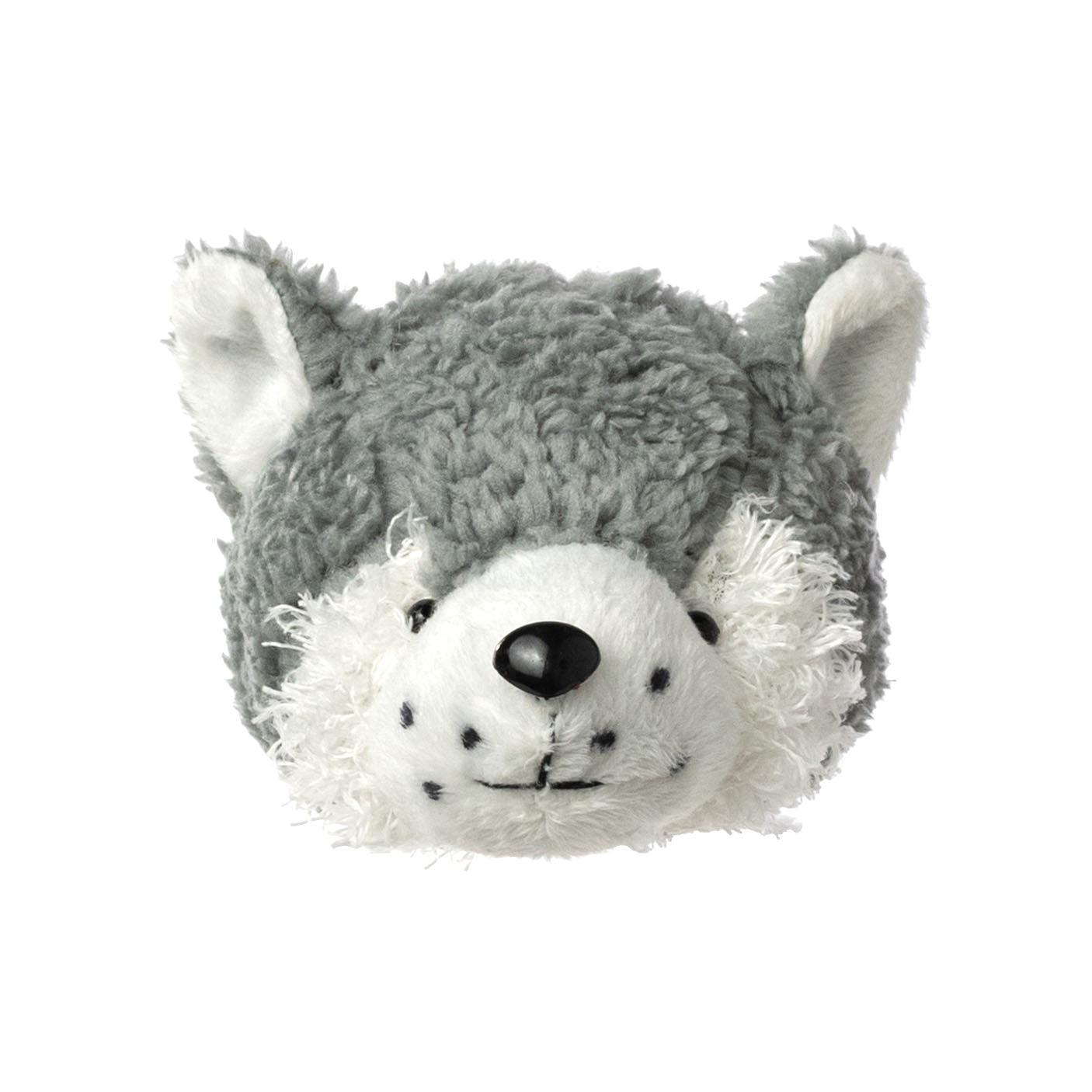 4" Plush Wolf Head Decoration