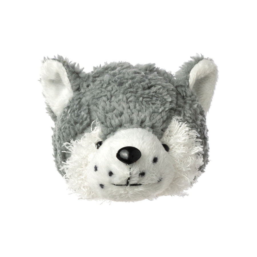 4" Plush Wolf Head Decoration