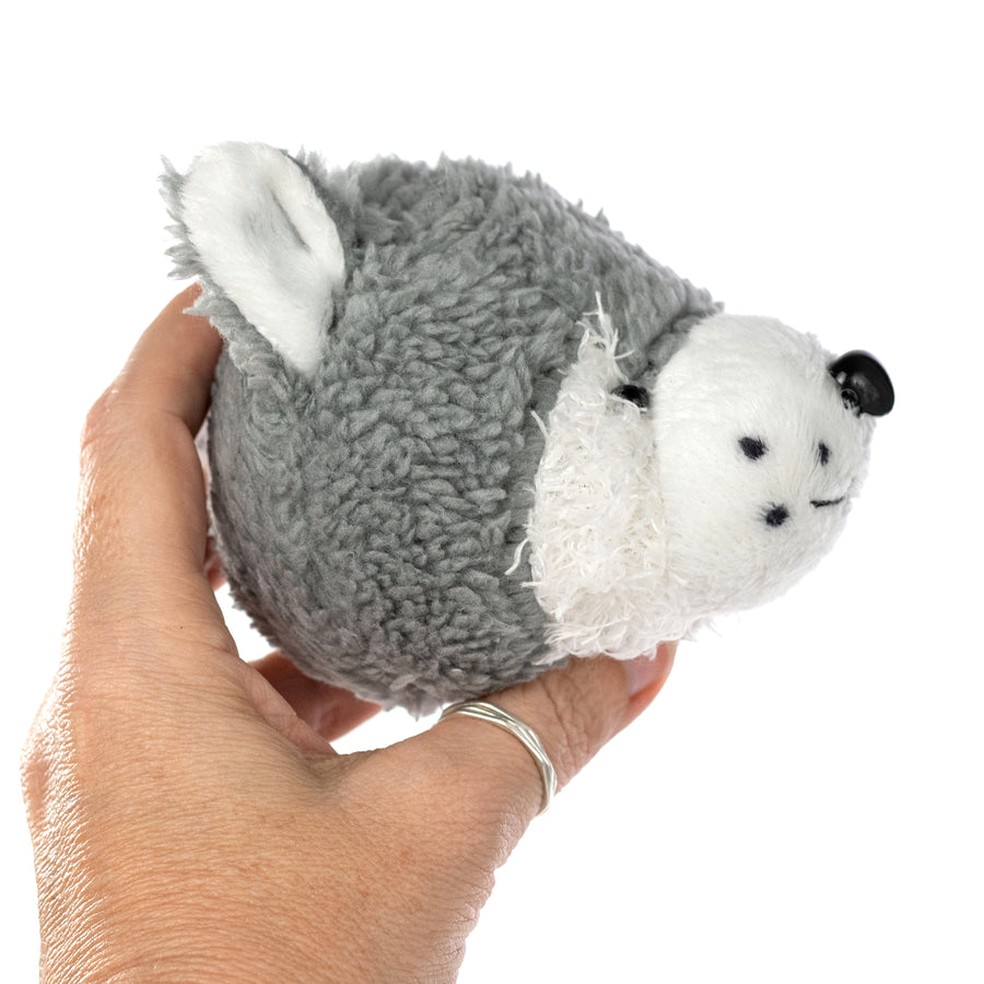 4" Plush Wolf Head Decoration