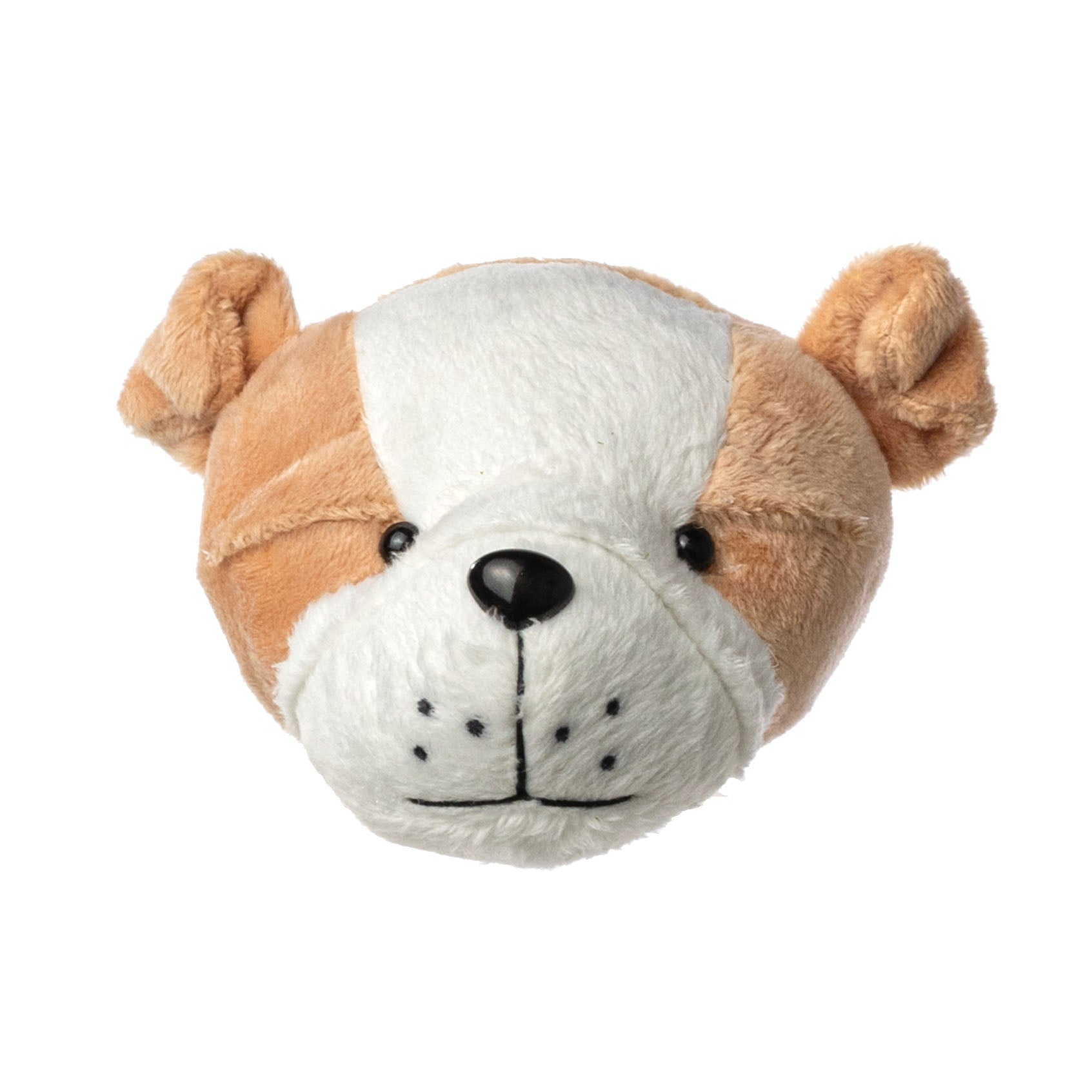 4.5" Plush Bulldog Head Decoration
