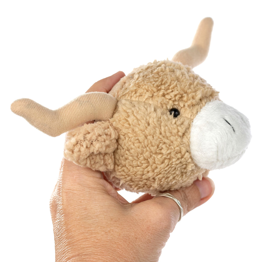 7.5" Plush Longhorn Cow Head Decoration