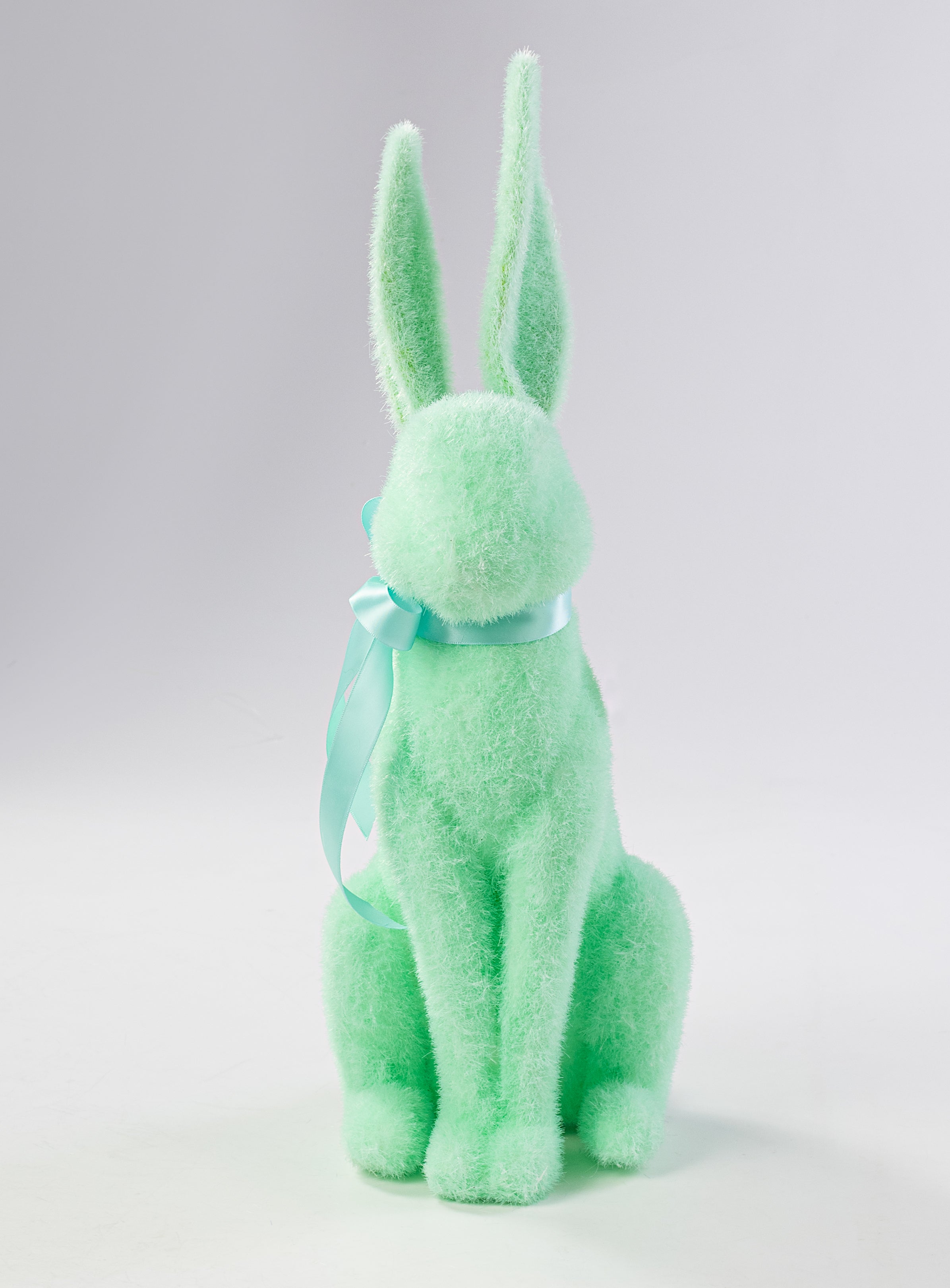 20" Flocked Easter Rabbit: Mint Green