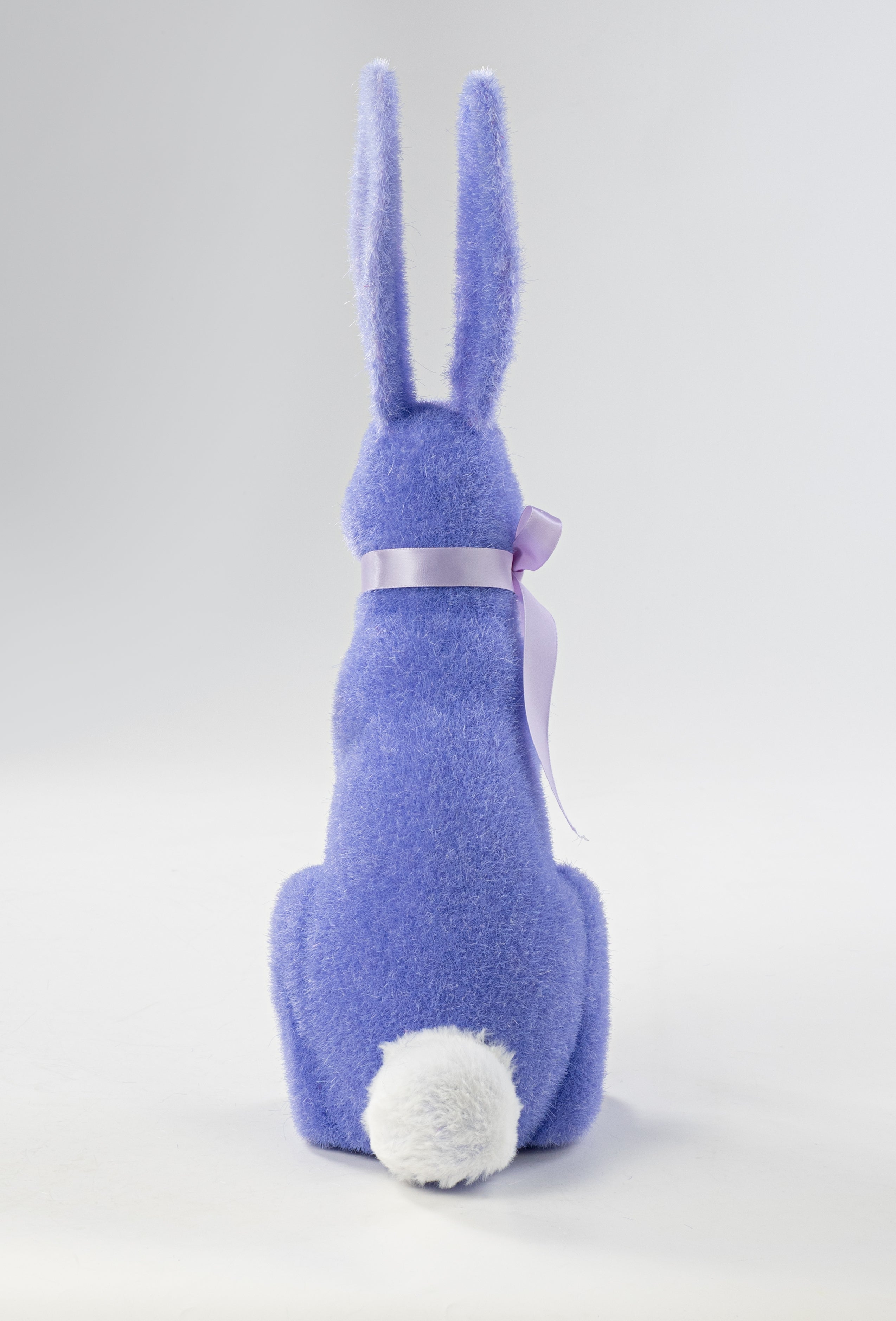 20" Flocked Easter Rabbit: Periwinkle Purple