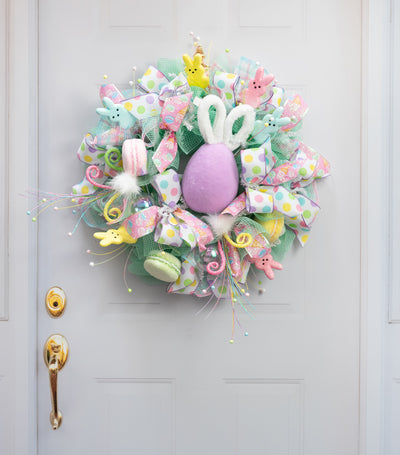 12" Flocked Easter Bunny Egg: Lavender Purple