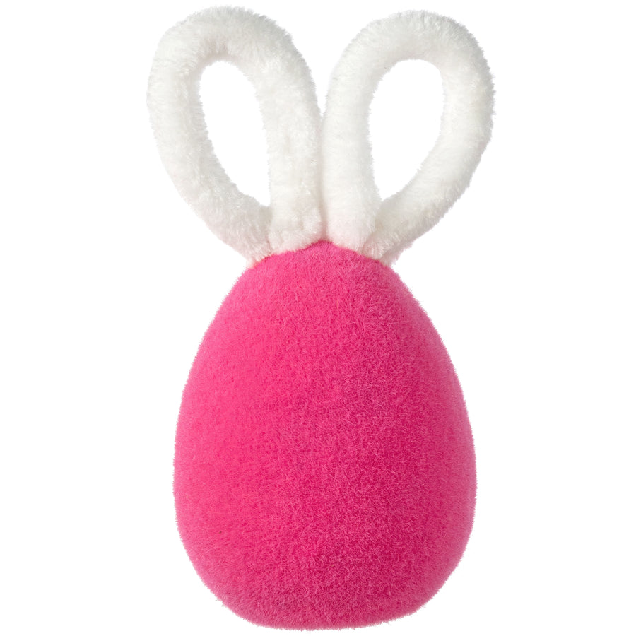 12" Flocked Easter Bunny Egg: Beauty Pink