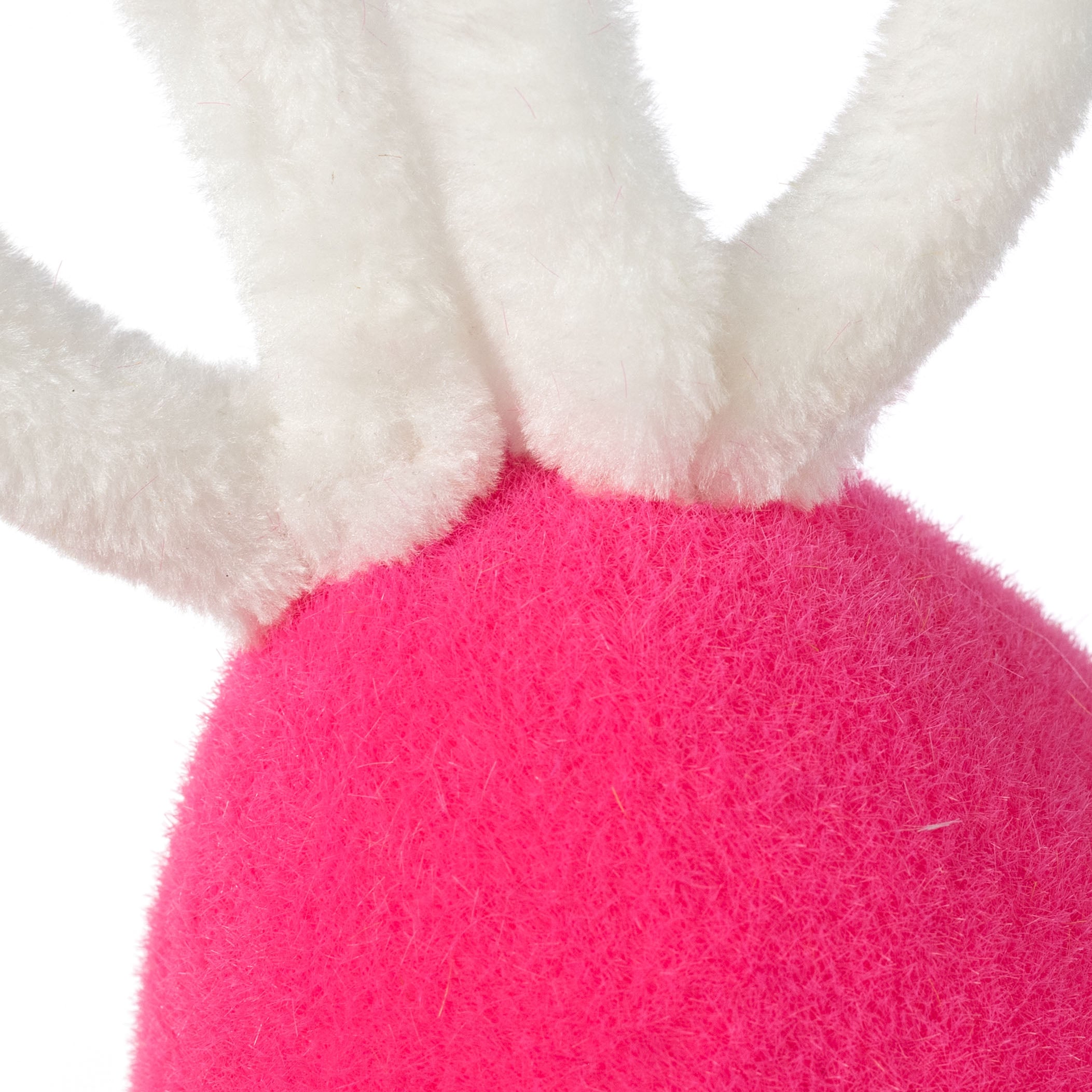 12" Flocked Easter Bunny Egg: Beauty Pink