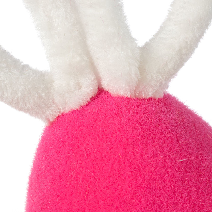 12" Flocked Easter Bunny Egg: Beauty Pink