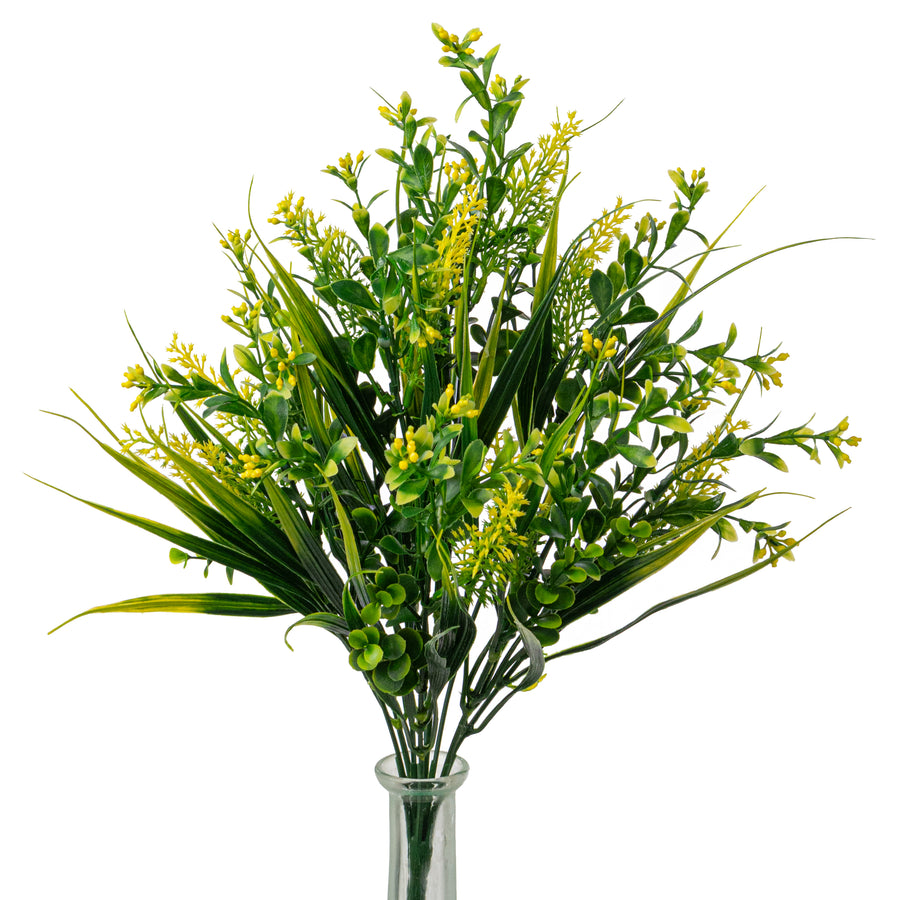15" Boxwood Mixed Bush: Yellow