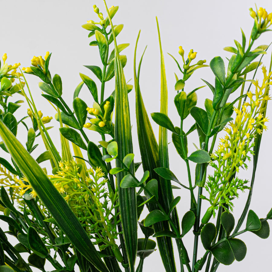15" Boxwood Mixed Bush: Yellow