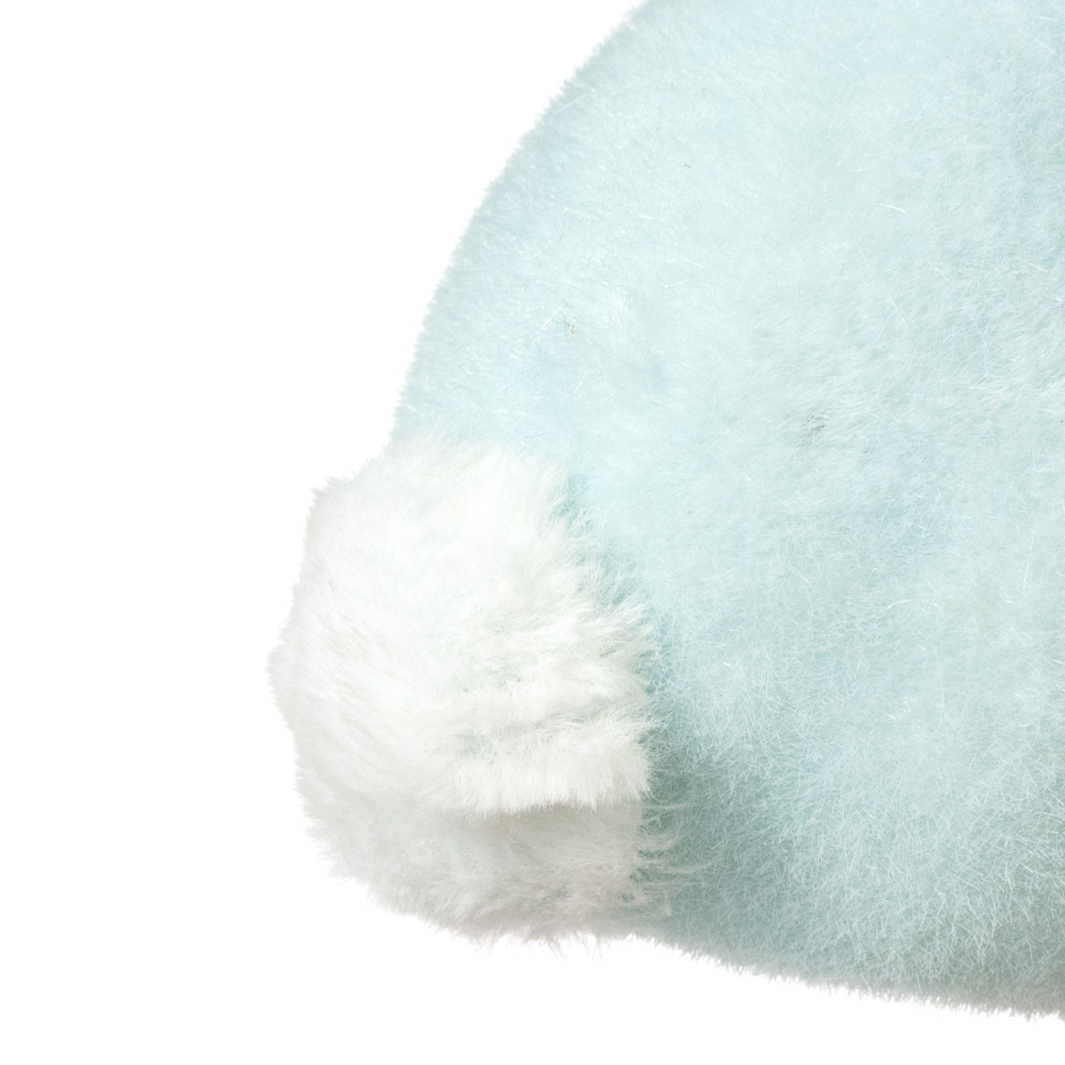 11" Flocked Easter Rabbit: Soft Blue