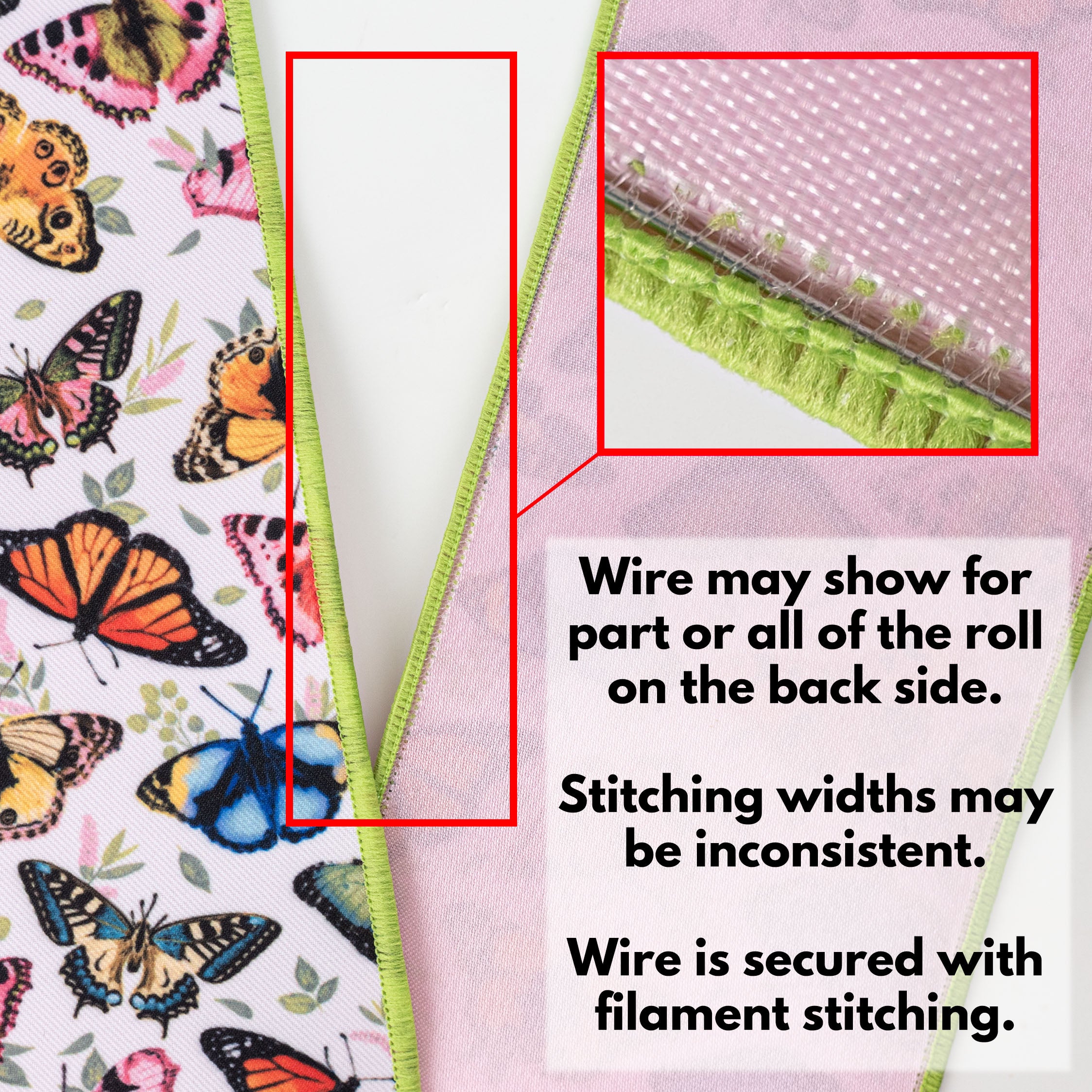 4" Double Sided Fused Multicolor Butterflies Ribbon: Pink (10 Yards)