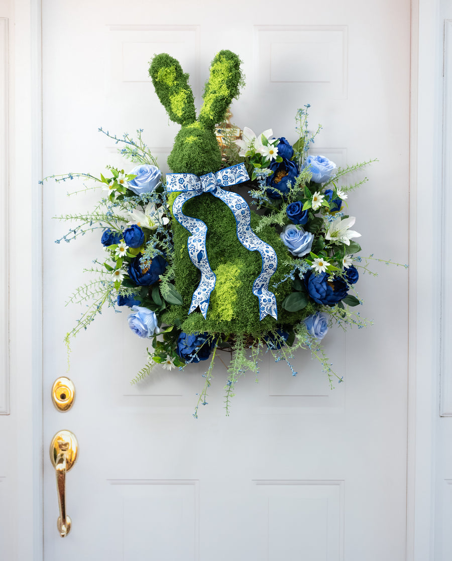 25" Mossy Easter Rabbit Decoration