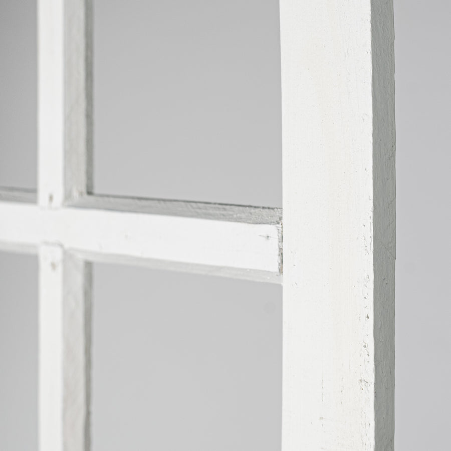 20" x 12" Decorative Wood Window: Matte White