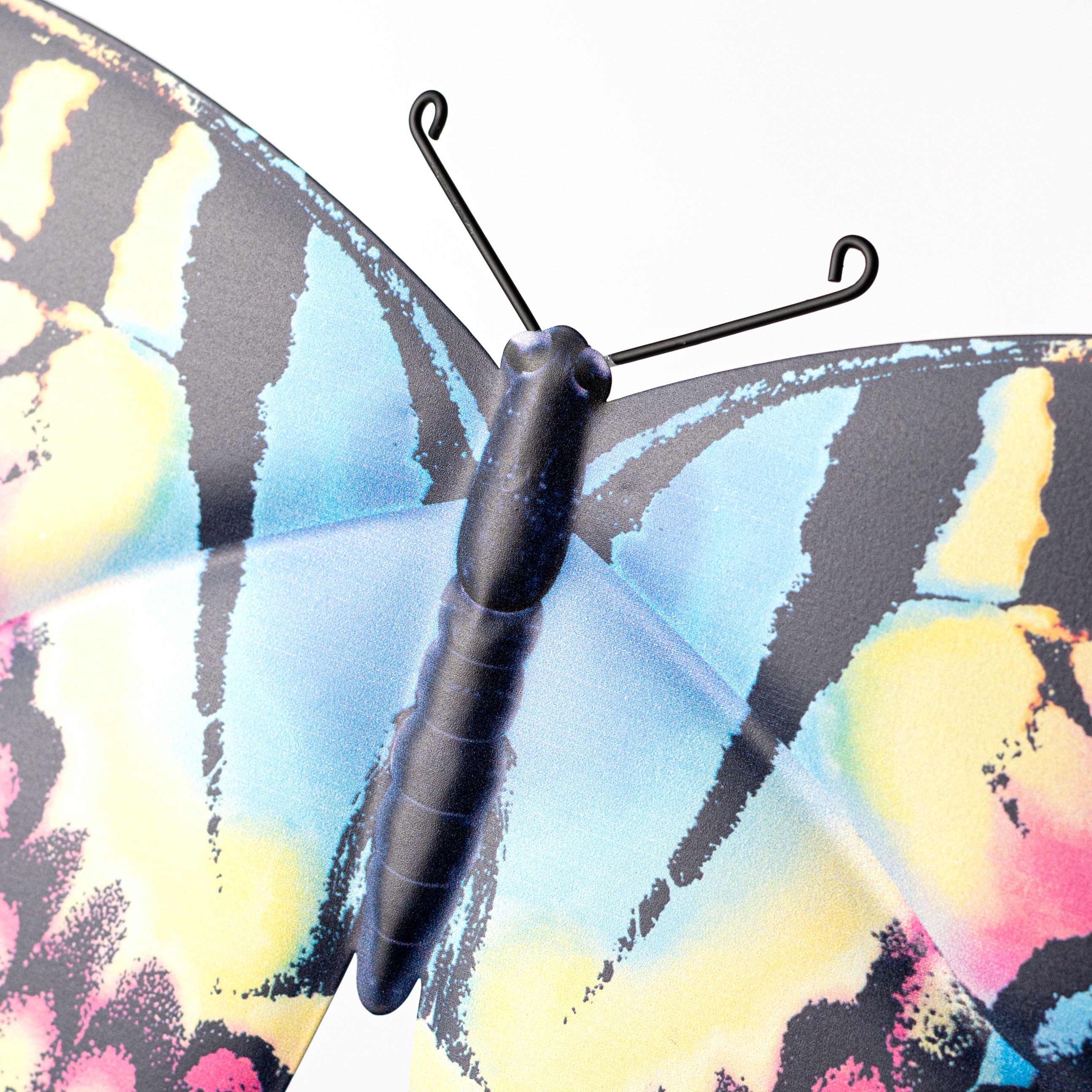 13" Metal Embossed Swallowtail Butterfly Sign: Colorful