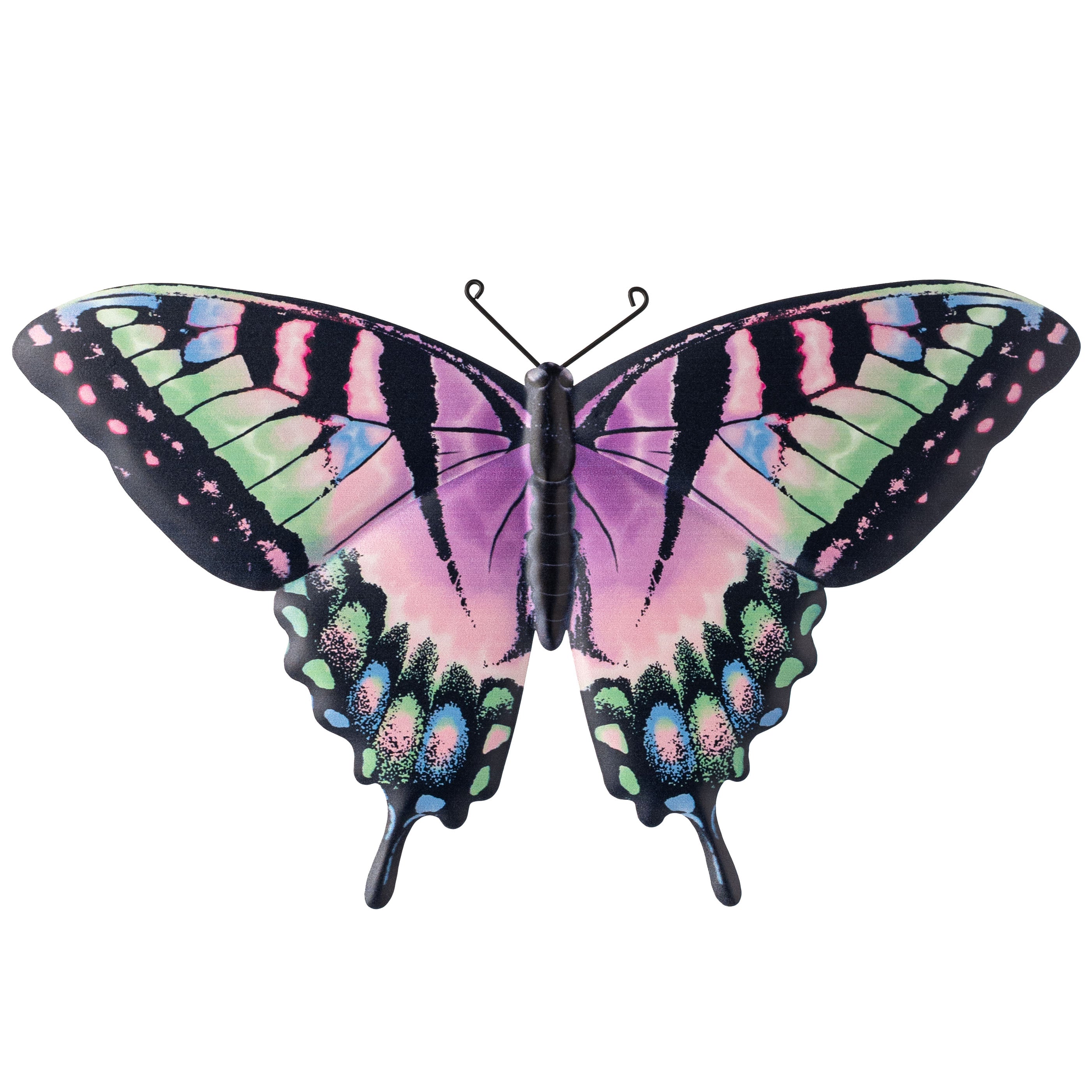 13" Embossed Metal Sign: Pastel Swallowtail Butterfly