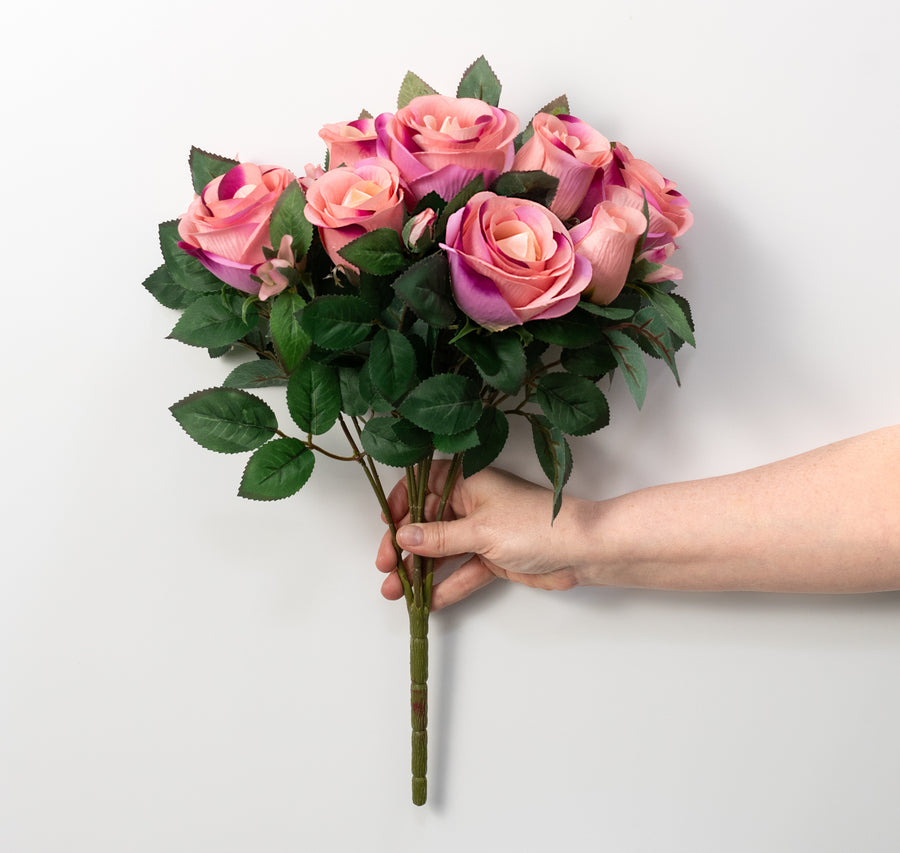 18" Harper Rose Bush: Mauve Pink (10 Stem)