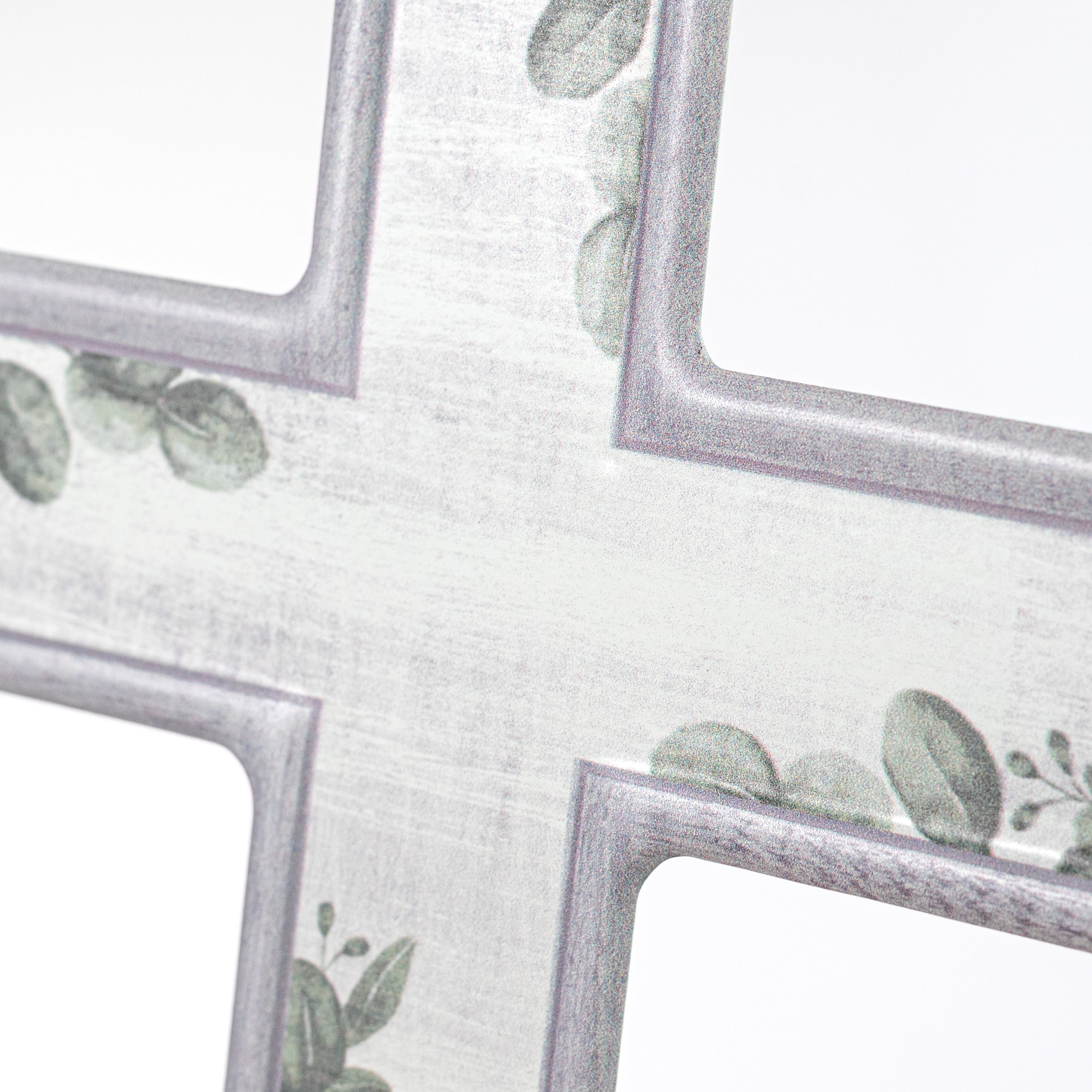 16" Embossed Metal Sign: Eucalyptus Cross