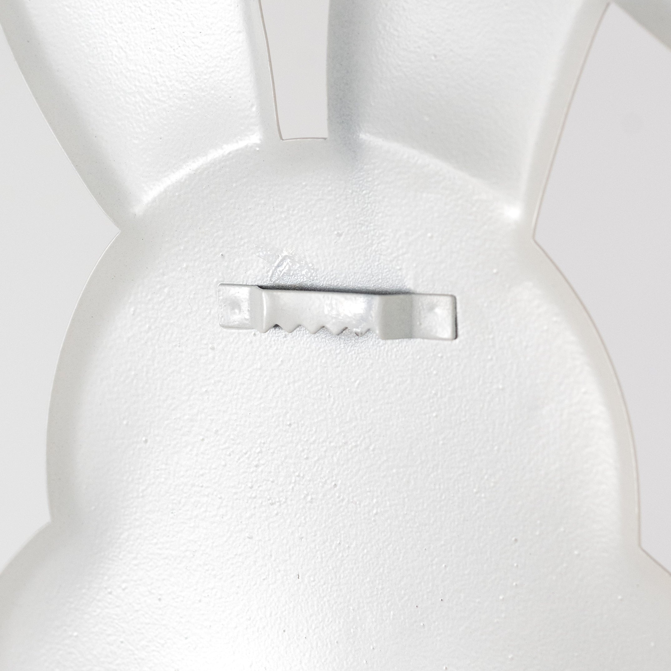 15" Embossed Metal Sign: Multicolor Plaid Bunny Bottom
