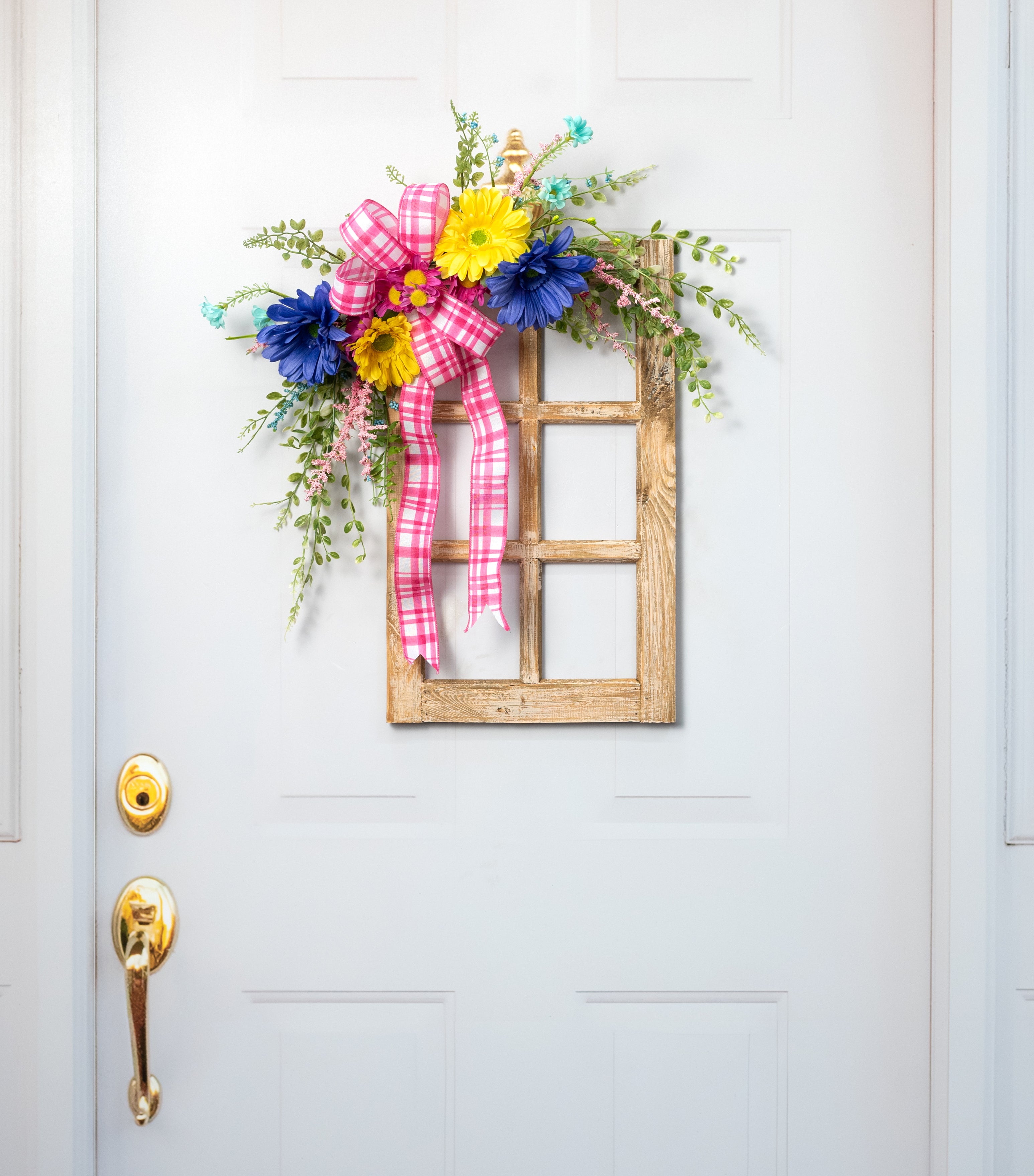 20" x 12" Decorative Wood Window: Antique Natural