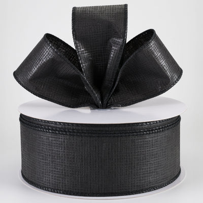 2.5" Embossed Crosshatch Breeze Ribbon: Black (50 Yards)