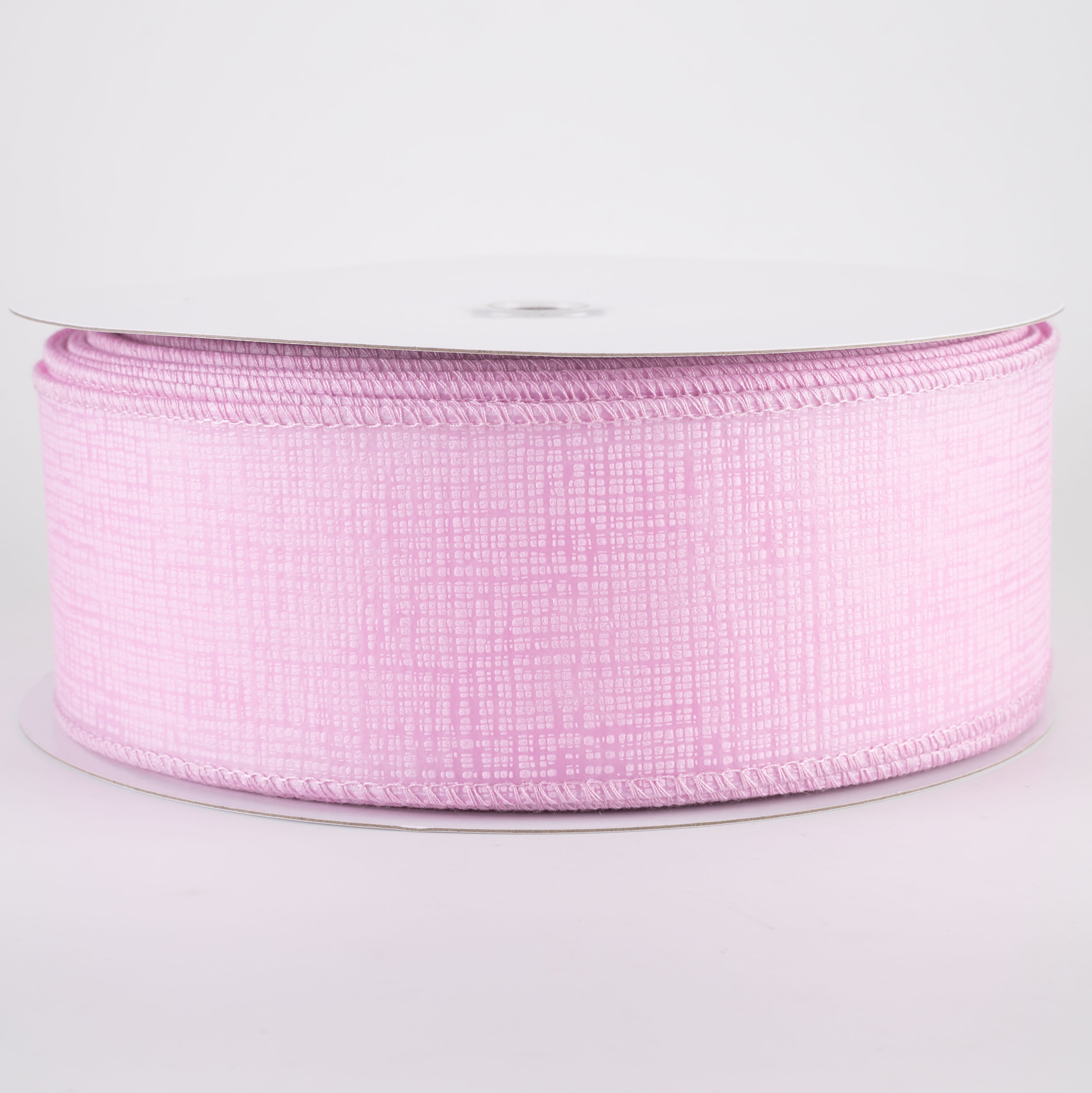 2.5" Embossed Crosshatch Breeze Ribbon: Pink (50 Yards)