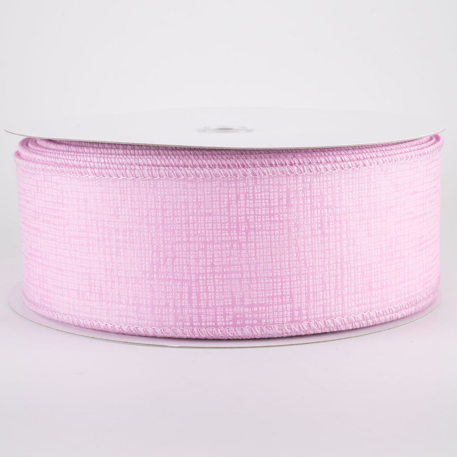 2.5" Embossed Crosshatch Breeze Ribbon: Pink (50 Yards)
