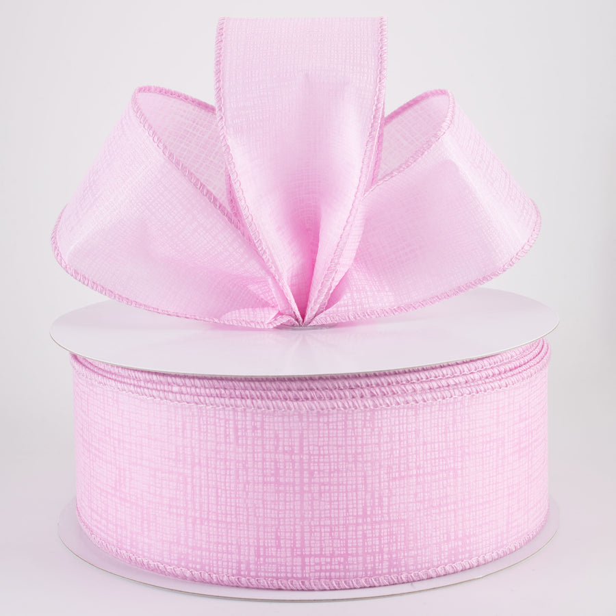 2.5" Embossed Crosshatch Breeze Ribbon: Pink (50 Yards)