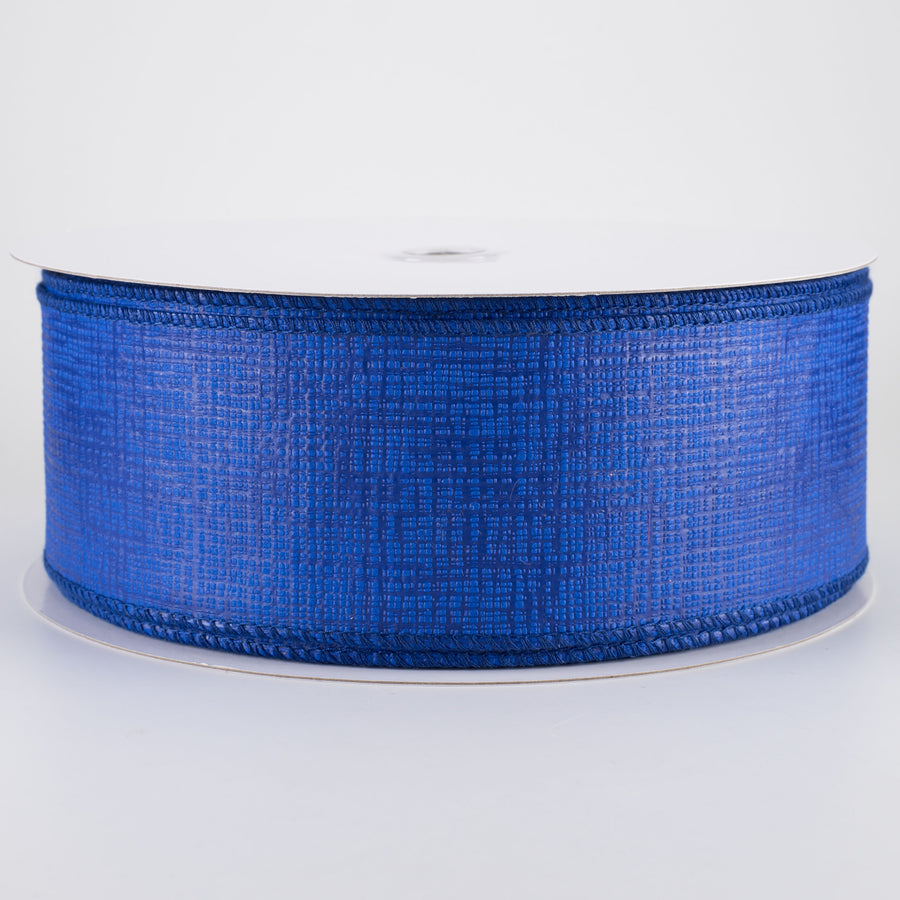 2.5" Embossed Crosshatch Breeze Ribbon: Royal Blue (50 Yards)
