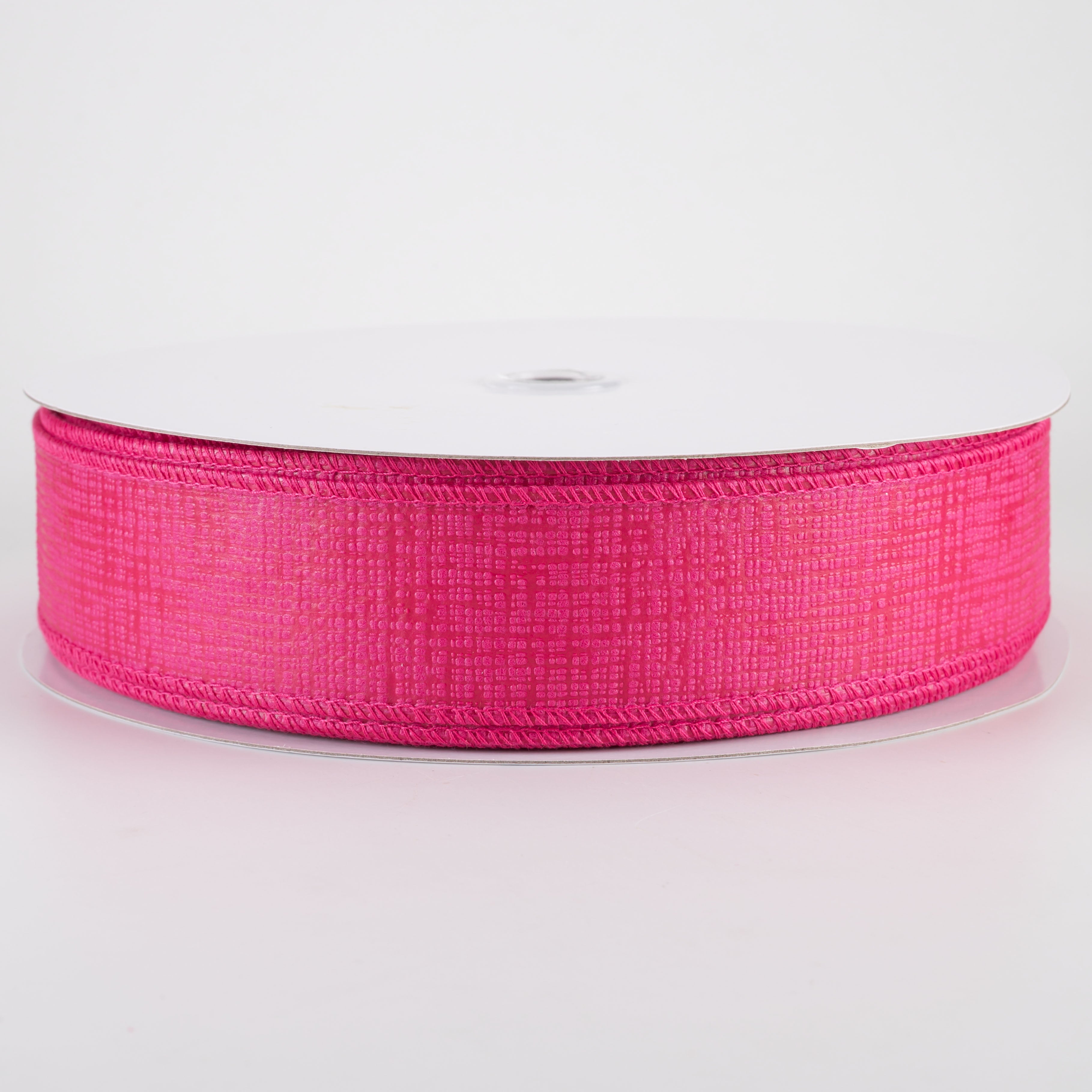 1.5" Embossed Crosshatch Breeze Ribbon: Hot Pink (50 Yards)