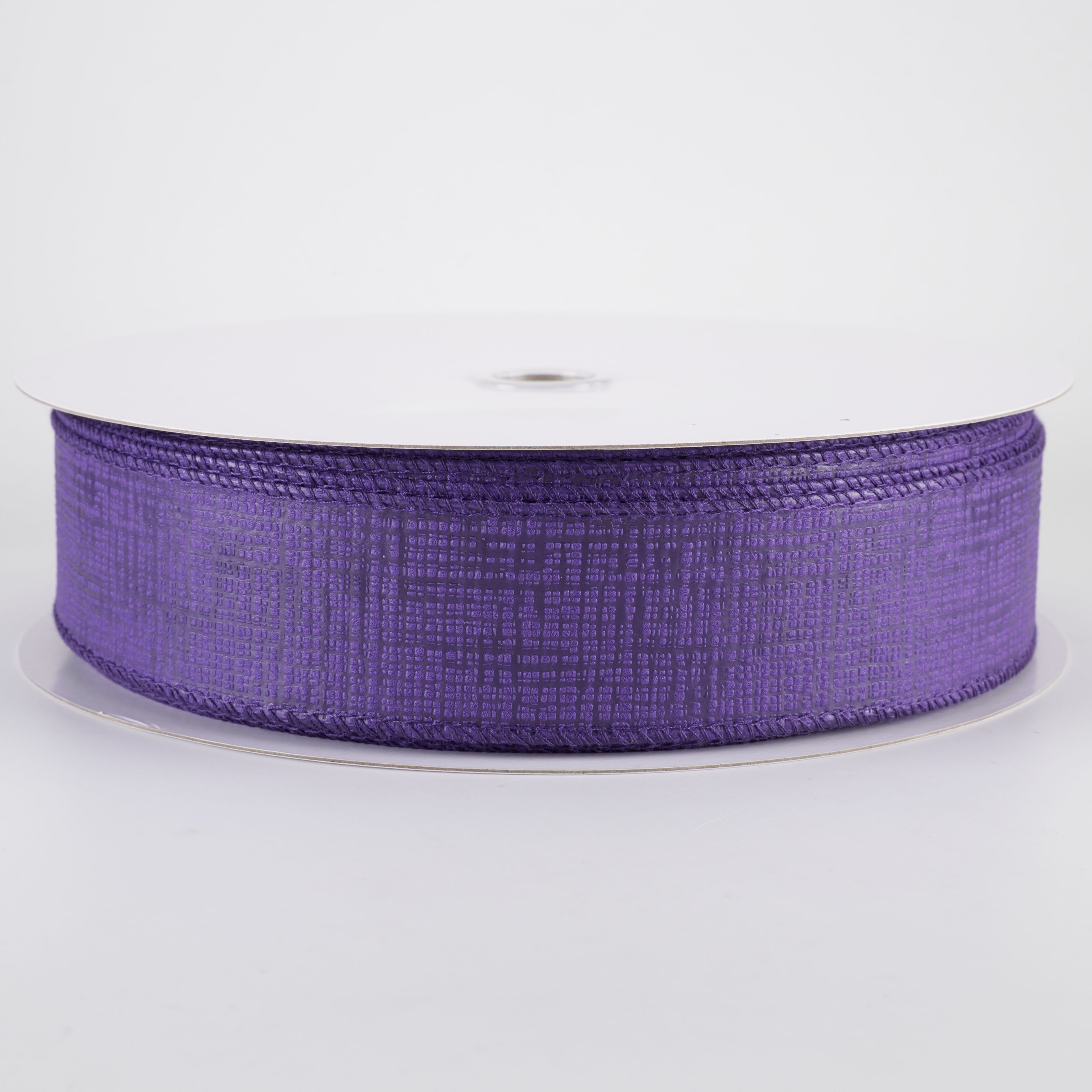 1.5" Embossed Crosshatch Breeze Ribbon: Purple (50 Yards)