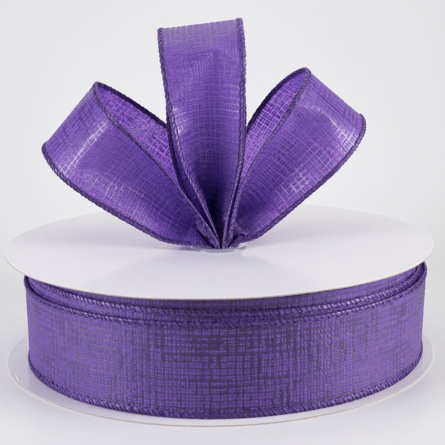 1.5" Embossed Crosshatch Breeze Ribbon: Purple (50 Yards)