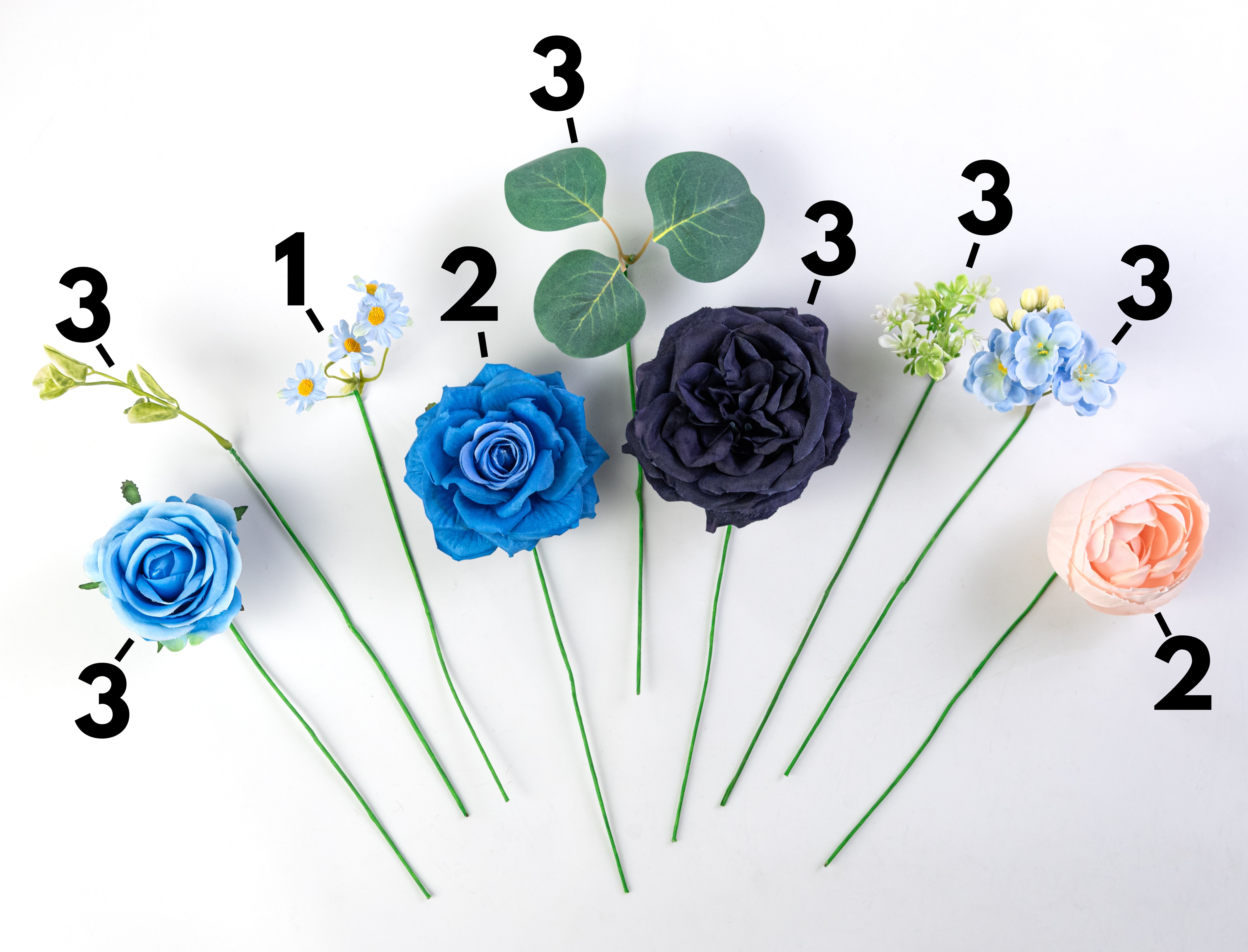 Boxed Pick Mix: Blue Roses & Peonies (23 Stem)