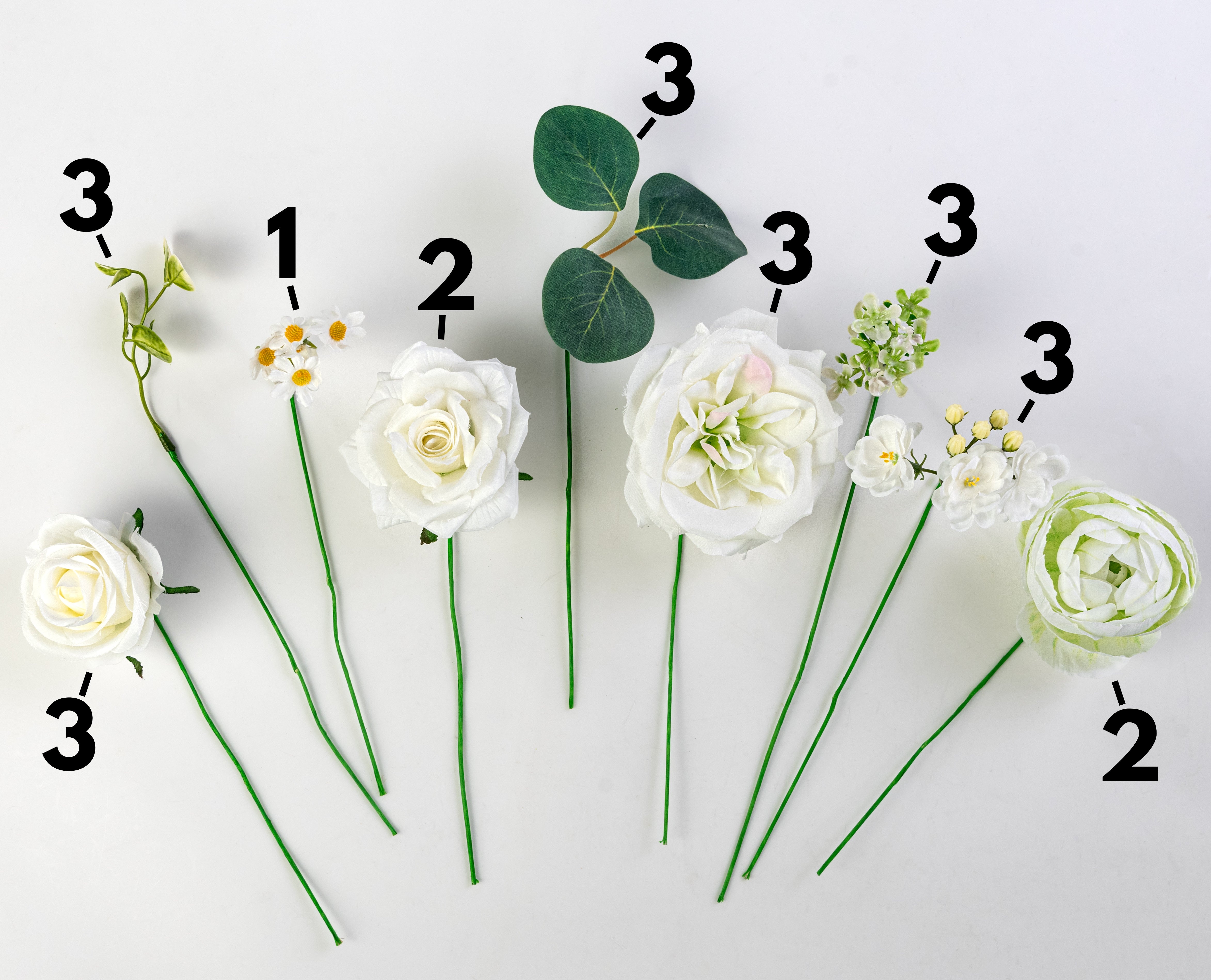 Boxed Pick Mix: White Roses & Peonies (23 Stem)