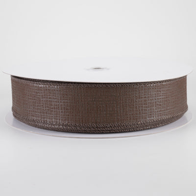 1.5" Embossed Crosshatch Breeze Ribbon: Dark Brown (50 Yards)