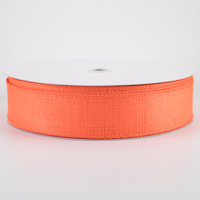 1.5" Embossed Crosshatch Breeze Ribbon: Orange (50 Yards)