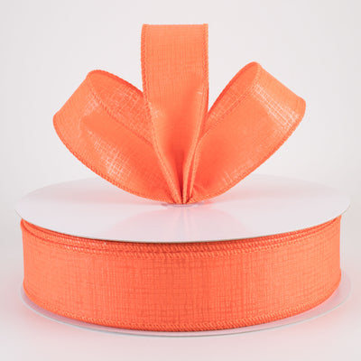 1.5" Embossed Crosshatch Breeze Ribbon: Orange (50 Yards)