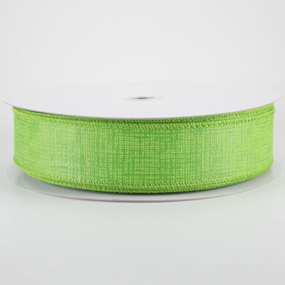 1.5" Embossed Crosshatch Breeze Ribbon: Lime Green (50 Yards)