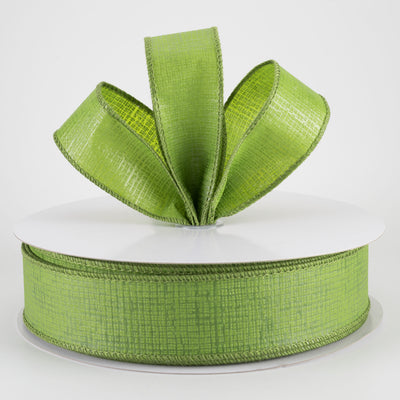 1.5" Embossed Crosshatch Breeze Ribbon: Moss Green (50 Yards)