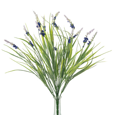 20" Lavender Bush: Blue (14 Stem)